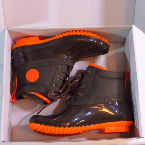 tommy hilfiger orange boots